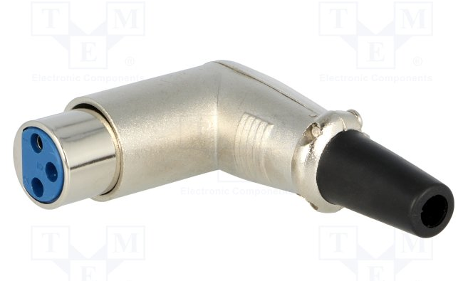 Connettore XLR CANNON 90° METALLICO