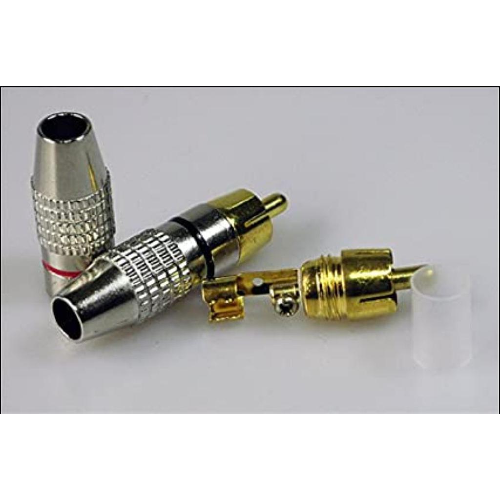 [DST-03310] Coppia Connettori RCA maschio spina bianco/rosso