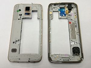 Copribatteria vetrino fotocamera Samsung S5 G900 Gold con suoneria e jack auricolare