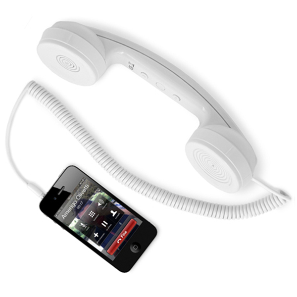 [14245] CORNETTA PER SMARTPHONE E PC WHITE