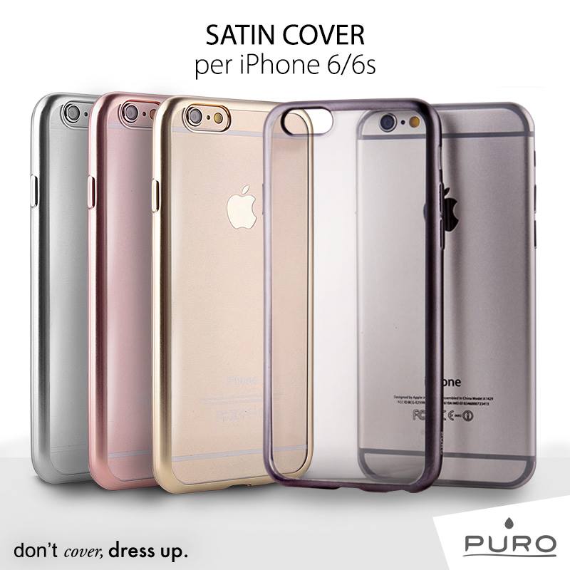 [15737] COVER TPU IPHONE 6/6S TRASP/ SATINATA
COLORI ARGENTO - GRIGIO - ORO - ROSA ORO