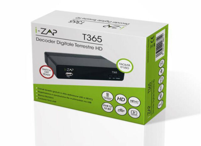 [DVBT2T365PLAY] DECODER I-ZAP CON DVB-T2 INTEGRATO