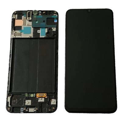 Display Lcd completo di touch screen e frame Originale per Samsung Galaxy A50 SM-A505F - Nero