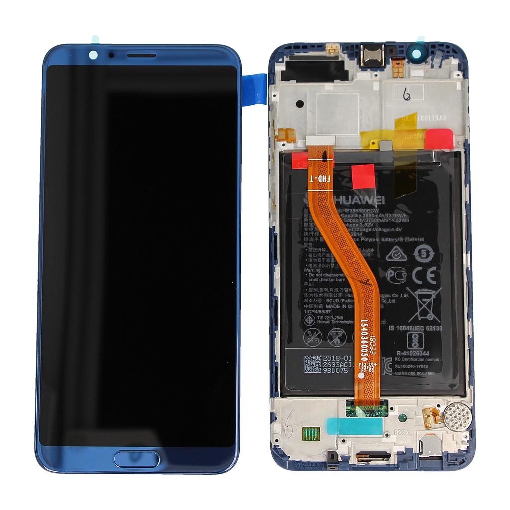 Display Lcd completo di Touch Screen + Frame e Batteria originale per Huawei Honor View BKL-L09 - Nero