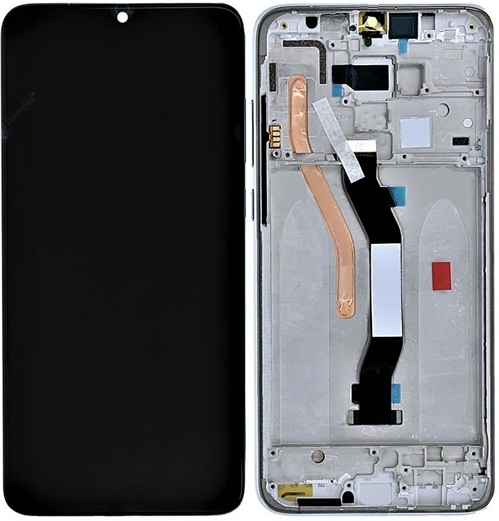 Display LCD Originale completo di touch screen e frame per Xiaomi Redmi Note 8 Pro - Grey