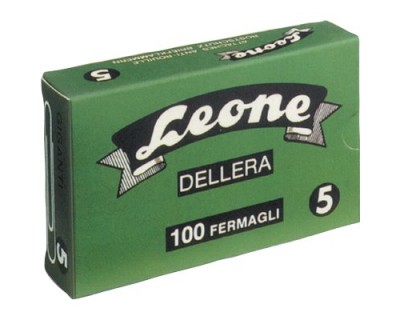 Fermagli zincati Dellera - punta rotonda - N 6 - 49 mm - conf. da 100 fermagli