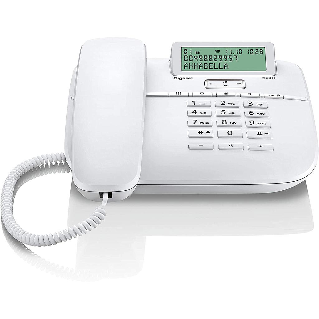 Gigaset DA611 telefono fisso con Vivavoce Bianco