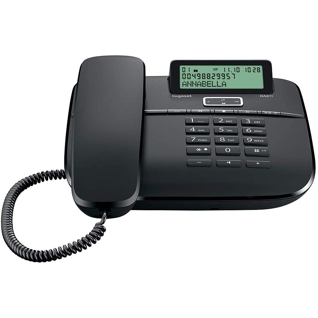 Gigaset DA611 telefono fisso con Vivavoce Nero