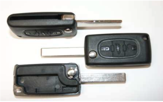 Guscio per chiave Citroen Peugeot 3 tasti con tasto cofano