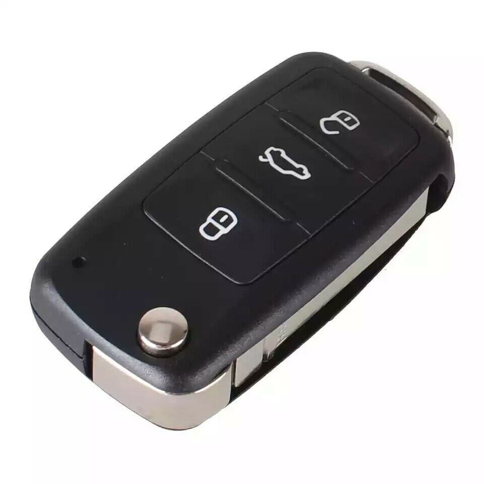 Guscio per chiave Volkswagen Golf 5 6 7 Passat B7 CC Polo 6R 6C con 3 tasti e porta batteria posteriore