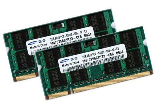Kit Ram 4GB (2x2GB) Samsung DDR2 SO-DIMM 667 MHz PC2 5300 CL6 per Apple MacBook - M470T5663RZ3-CE6