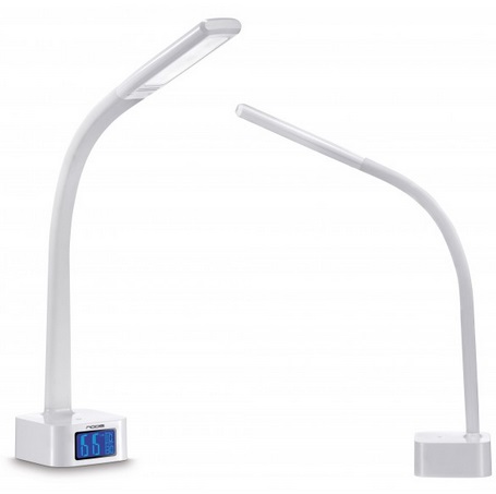 LAMPADA LED DA TAVOLO CON OROLOGIO/SVEGLIA NT-L13
