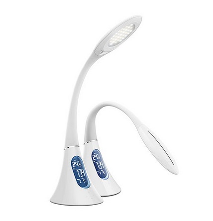 LAMPADA LED DA TAVOLO MULTIFUNZIONE CON ORARIO/SVEGLIA/CAL./TEMP. NT-L10