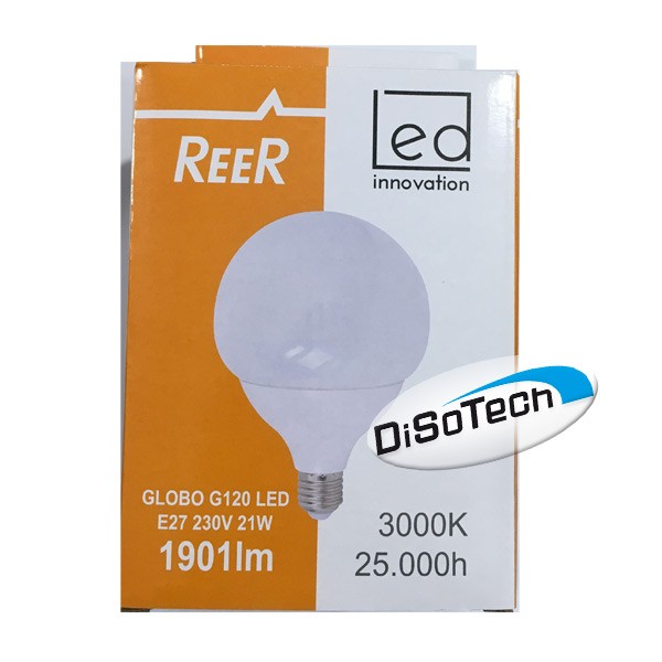 Lampada LED Globo G120 E27 220V 18W 3000K Bianco caldo