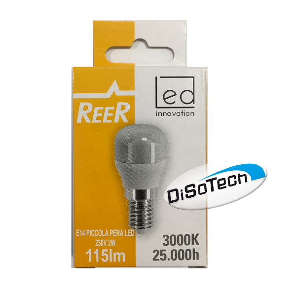 Lampada LED Piccola pera E14 220V 2W 3000K Bianco caldo