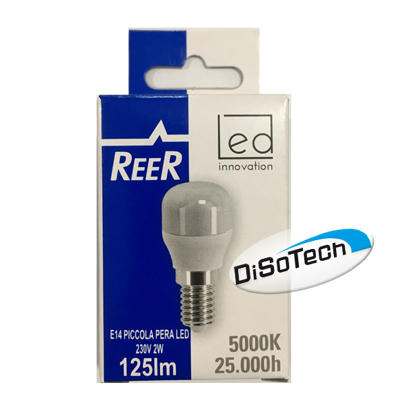Lampada LED Piccola pera E14 220V 2W 5000K Bianco freddo