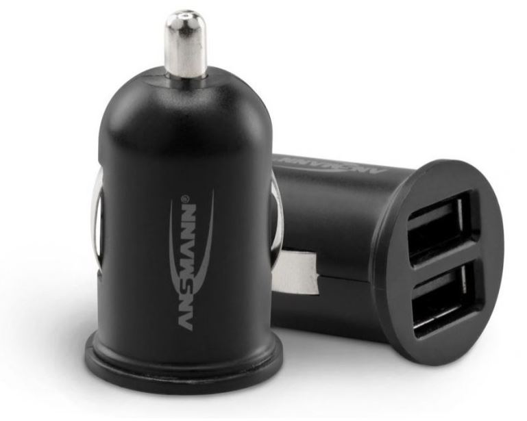 Caricatore da Auto 2,4A 2 Porte Usb - Nero