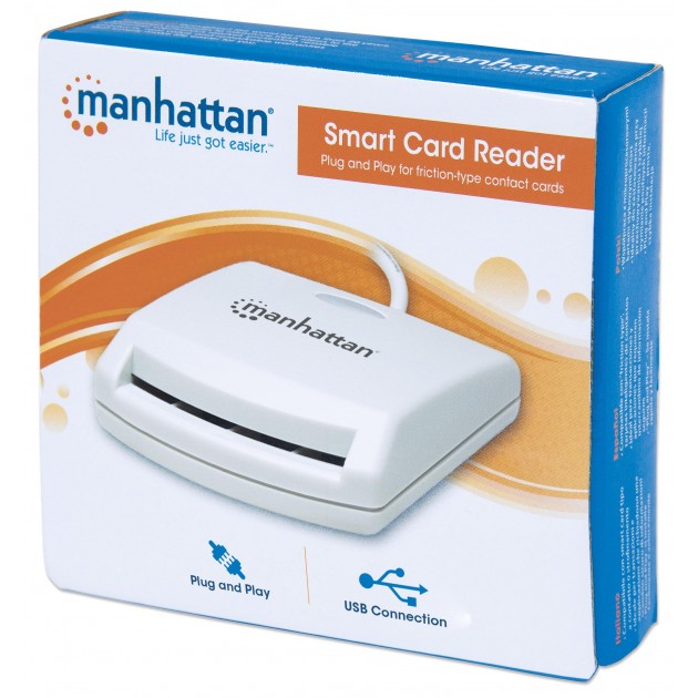 [DST-00121] Lettore smart card USB bianco Manhattan firma digitale