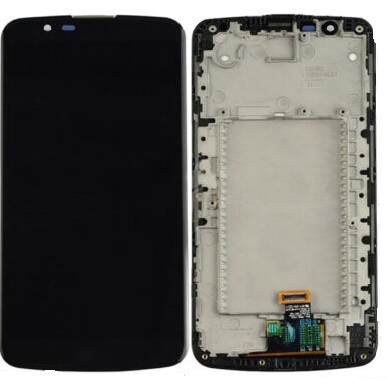 [DST-01691] LG Optimus K5 2017 X220 vetro Touch Screen + Display Lcd + Frame nero