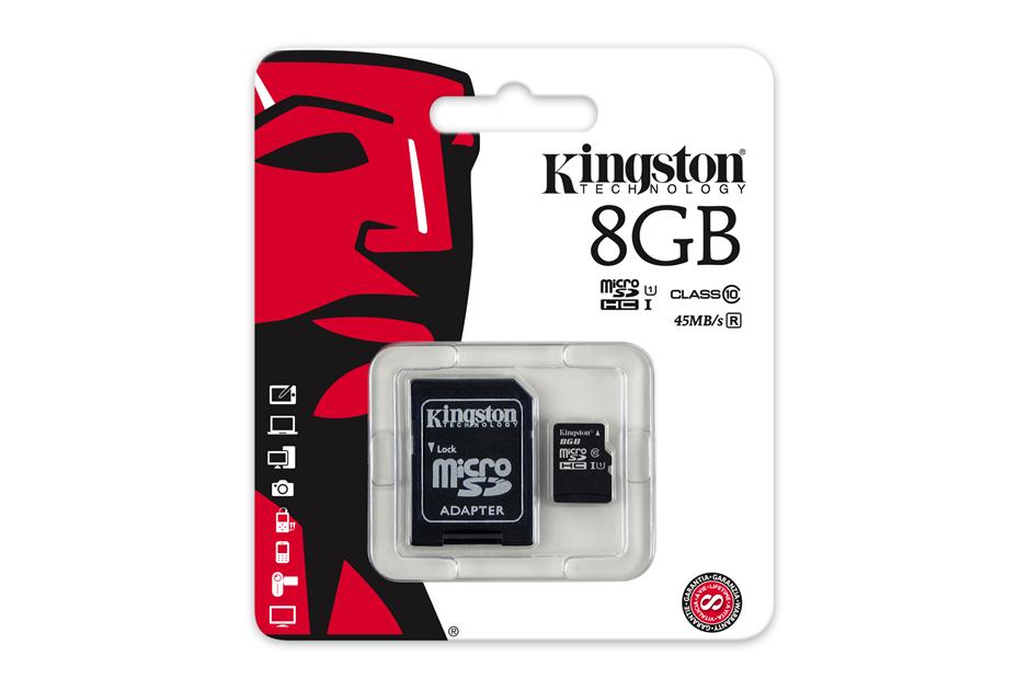 [15329] MICRO SD 8GB C10 CON VELOCITA'''' DI TRASFERIMENTO 45MB/S KINGSTON