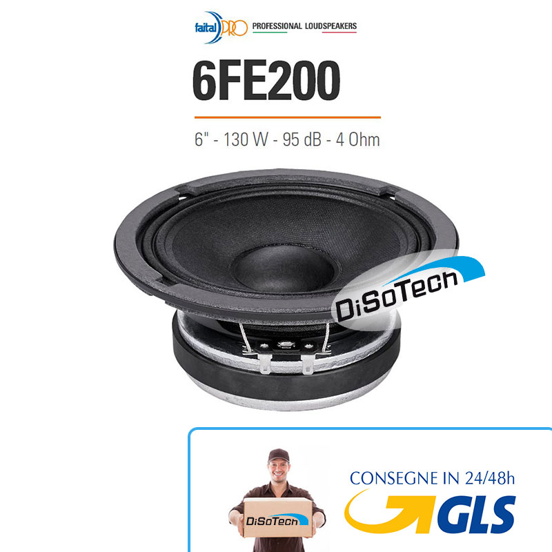 Midwoofer Faital Pro 6FE200 6" 130 W 95 dB 4 Ohm 16cm