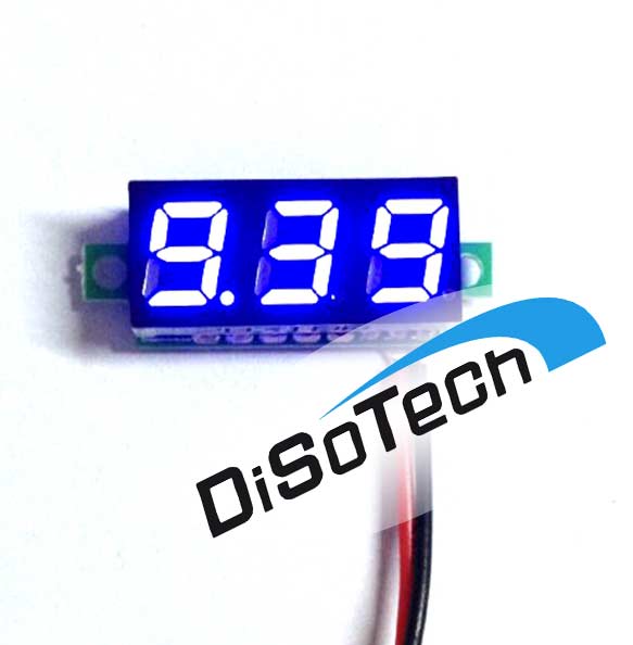[85-DST] Mini Voltmetro Digitale da pannello 2-30V colore Blu