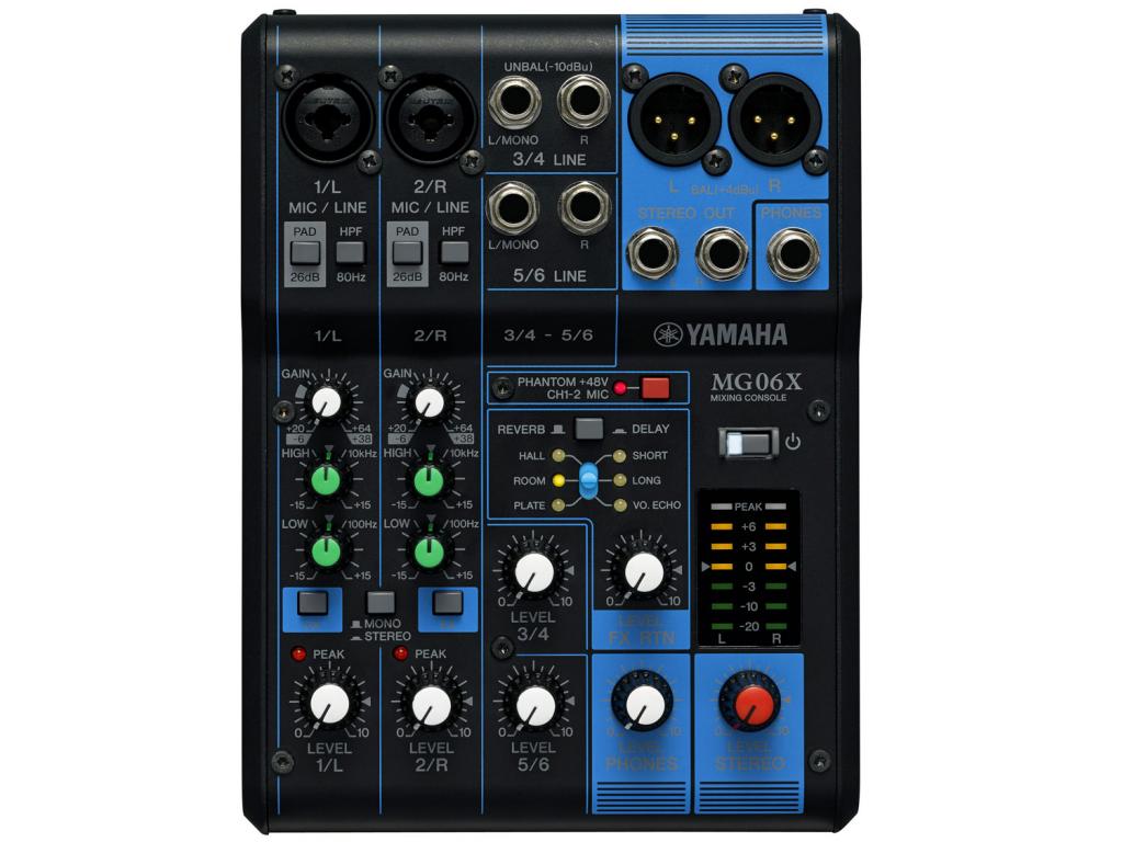 MIXER YAMAHA MG06X 6 CANALI CON EFFETTI