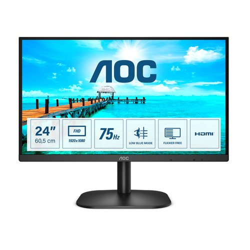 [24B2XHM2] Monitor Led 24'' Wide VA1920X1080 VGA HDMI VESA - Aoc