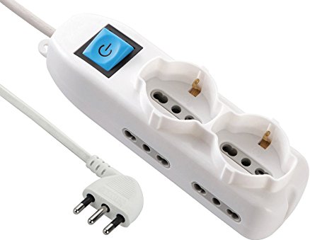 Multipresa 4 uscite bivalenti + 2 Schuko