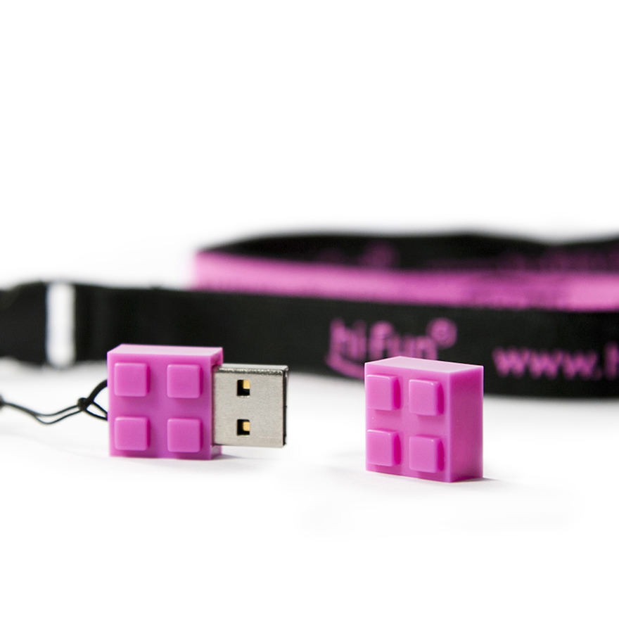 [15065] PEN DRIVE 4GB MATTONCINO VIOLA
