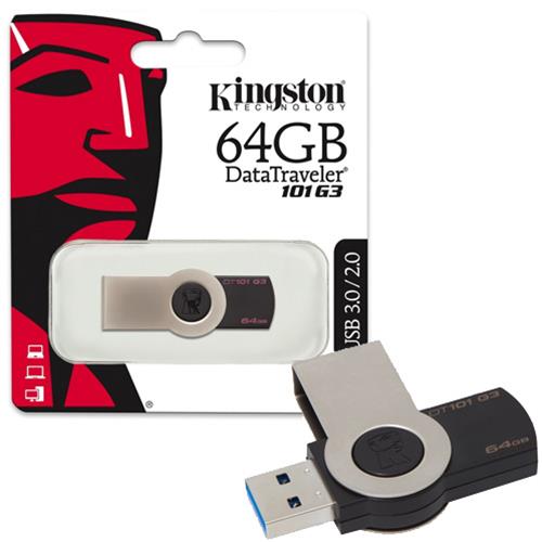 [14777] PEN DRIVE 64GB KINGSTON DT-101G3 USB 3.0