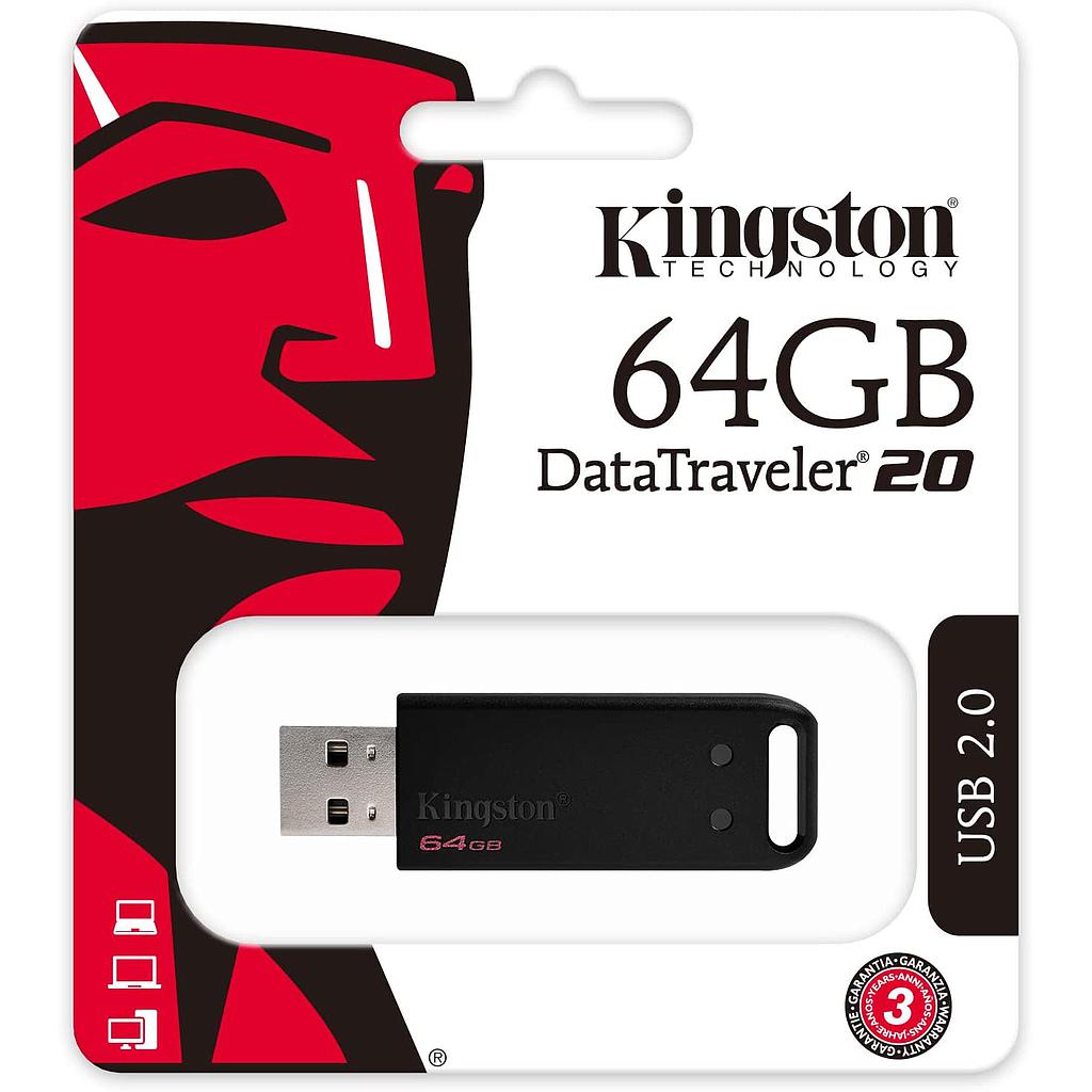 [DT2064GB] Pen Drive 64gb Kingston DT20 USB 2.0