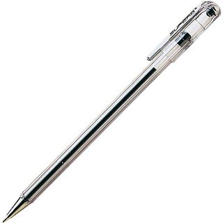[WW-707899 ] Pentel Superb Penna a sfera Stick, Punta fine da 0,7 mm, Fusto in plastica traslucido, Inchiostro nero (confezione 12 pezzi)