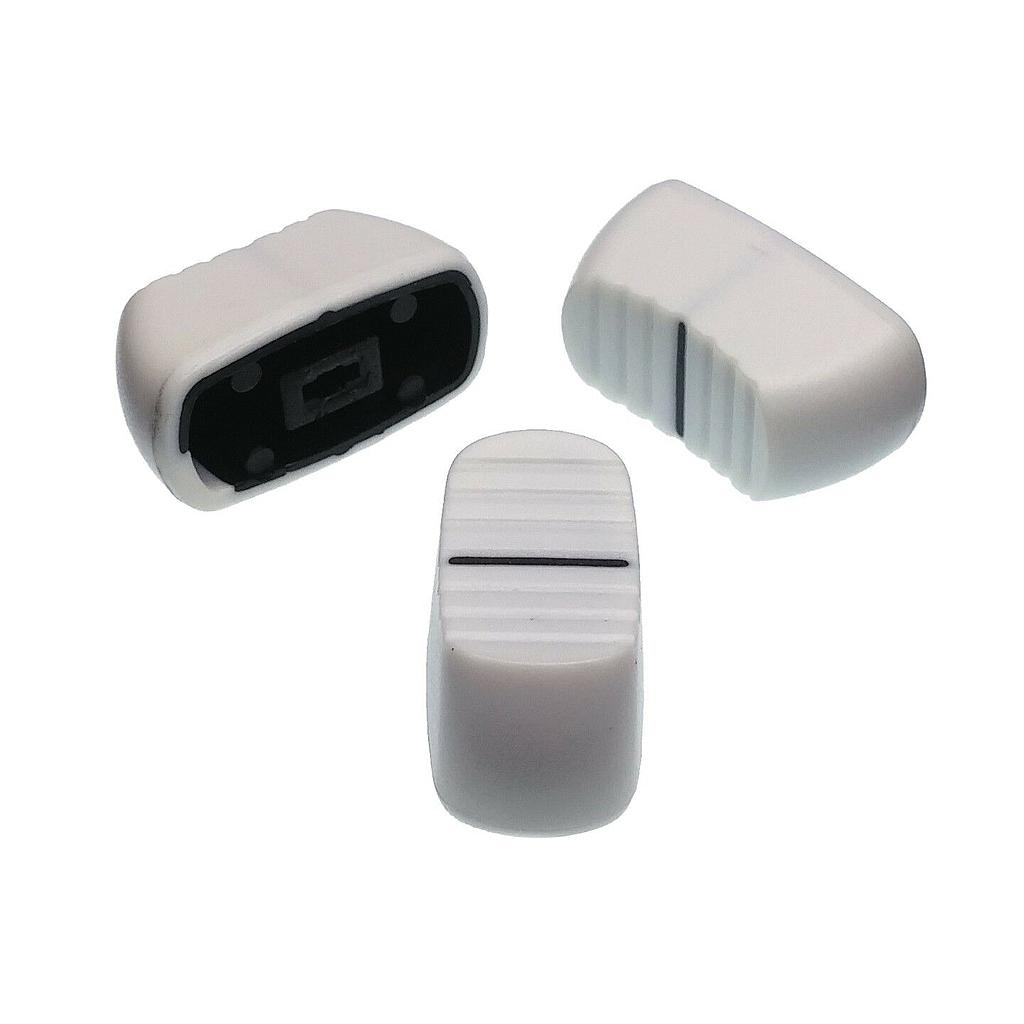 Pomello ARROTONDATO Manopola a Slitta Bianco 23x11x11mm