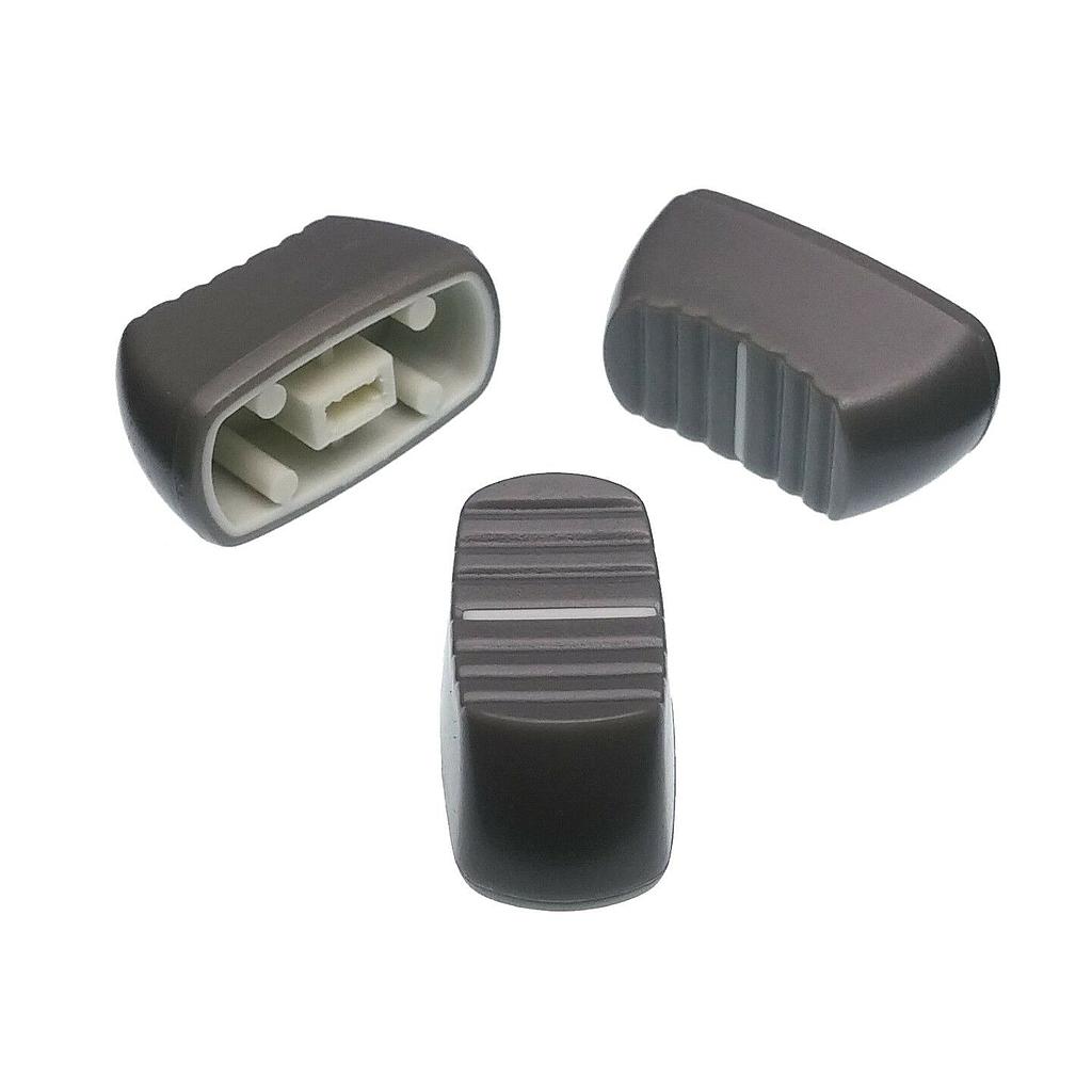 Pomello ARROTONDATO Manopola a Slitta Grigio 23x11x11mm