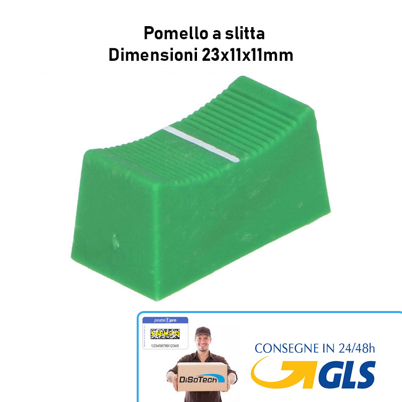 [CS1/4A-GRE] Pomello Manopola a Slitta Verde 23x11x11mm