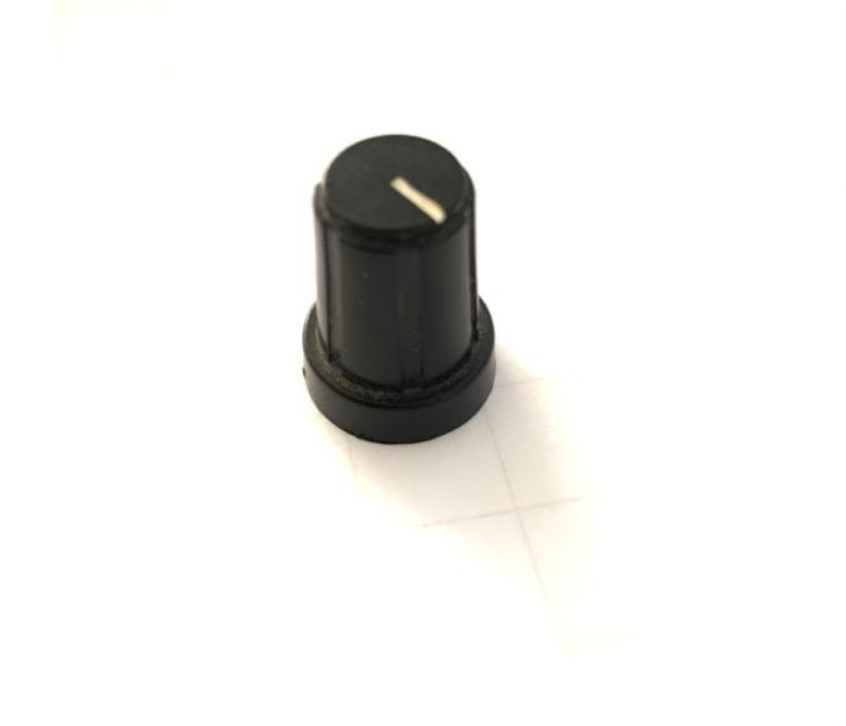 [DST-02866] Pomello Manopola Volume Nero rigo bianco A18mm D11mm