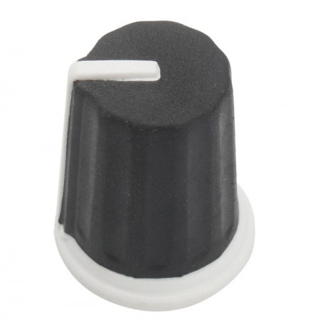 [DST-02875] Pomello Manopola Volume Nero rigo Nero A19mm D14mm
