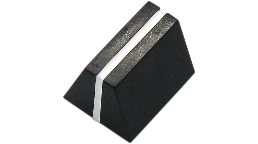 Pomello Manopola Volume Slide 24x11.5x10.5 Nero rigo Bianco A15mm L20x8mm