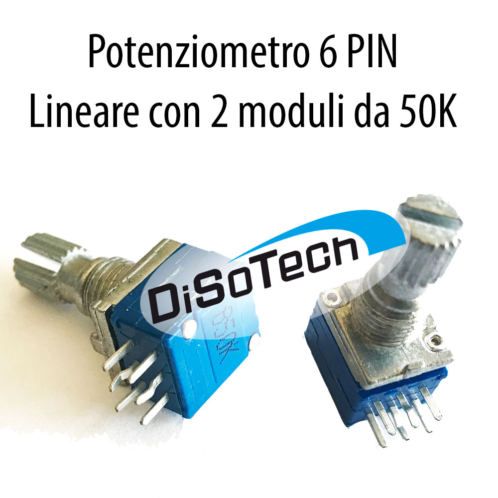 [DST-00240] Potenziometro Lineare 2 Moduli da 50K 6Pin B50K