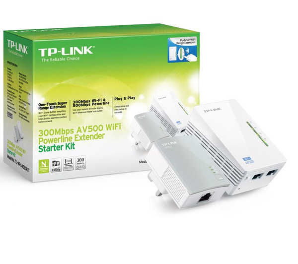 Powerline Tp-Link AV600 Kit Wireless N 300Mbps con 2 porte Ethernet