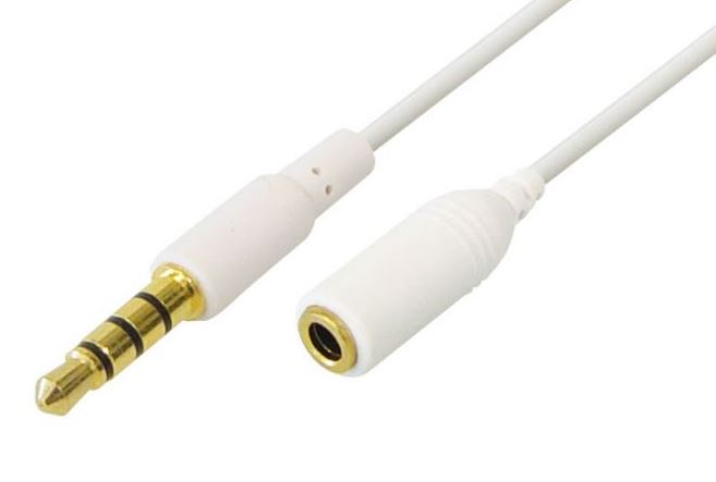 Prolunga Jack F 3,5mm 4 poli - Jack M 3,5mm 4 poli 5m