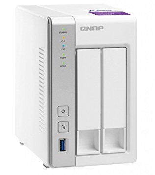 QNAP NAS TOWER 2 BAY 2,5/3,5'' SATA3 AL212 1,70GHZ DC 1GB RAM GIGALAN USB3.0