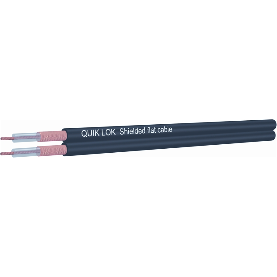 [20.00033] QUIK LOK - CM/822 BK CAVO MULTIPOLARE PIATTO STEREO
