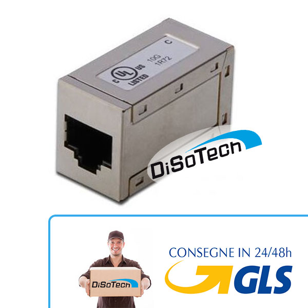 RJ45 ADATTATORE METALLICO ETHERNET LAN 8/8. RJ45 KAT5