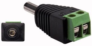 [37/07106] Adattatore 2,1x5,5mm Spina DC / Morsetto Femmina