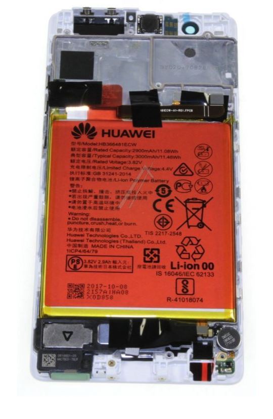 Display Lcd + Touch Screen + Frame + Batteria per Huawei P9 EVA-L09 - Bianco