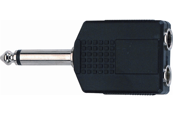 Adattatore audio 2 Jack 6.3 mm mono femmina / Jack 6.3 mm mono maschio QuikLok