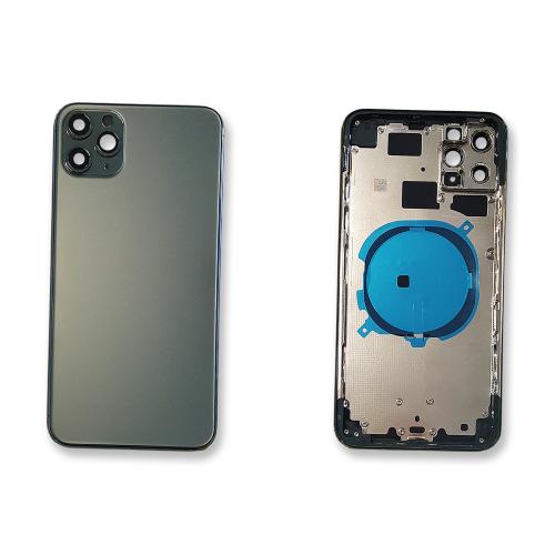 Scocca posteriore back cover in vetro completa di frame per iPhone 11 Pro - Verde