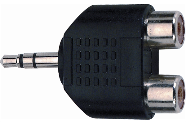 Adattatore audio 2 RCA femmina / Jack 3.5 mm stereo maschio